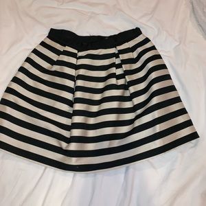 Stripe black and cream skirt